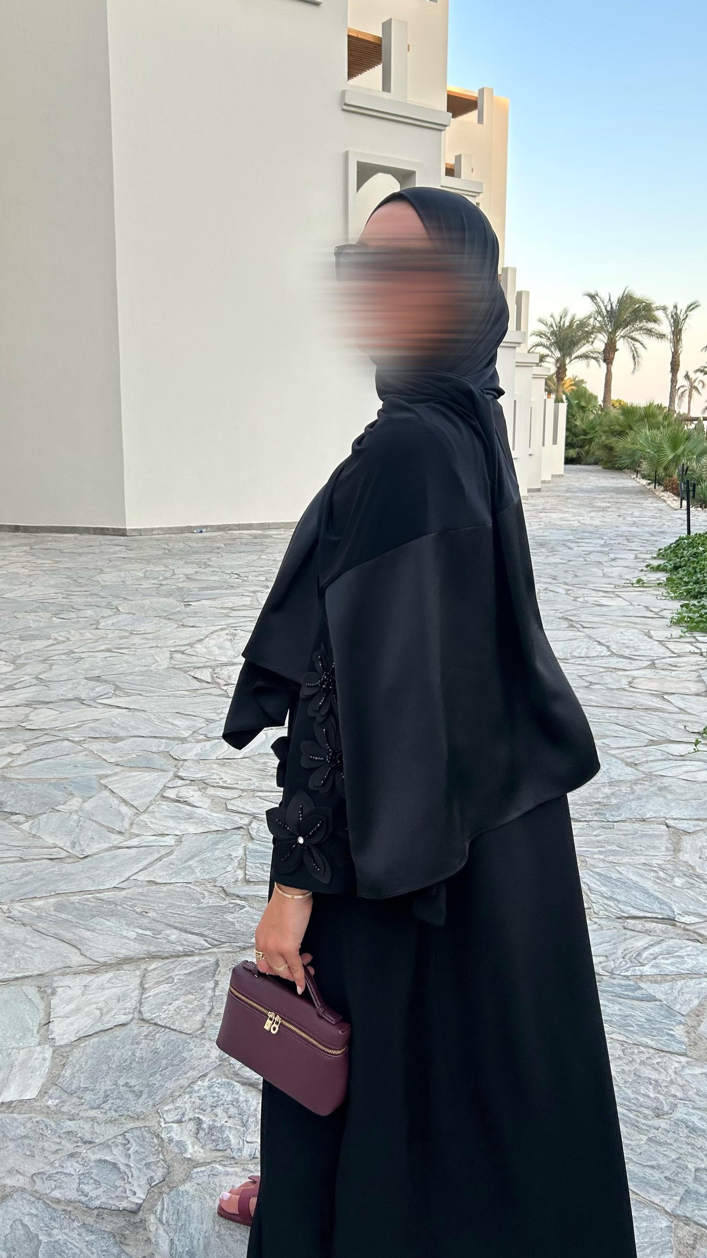 The Blossom abaya Black